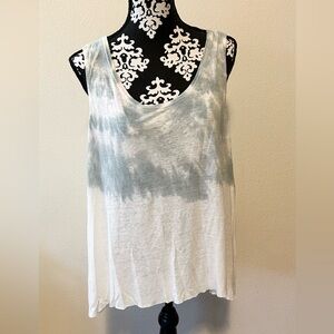 SOLD-We The Free, Free People Size S off-white and air superiority blue tank top